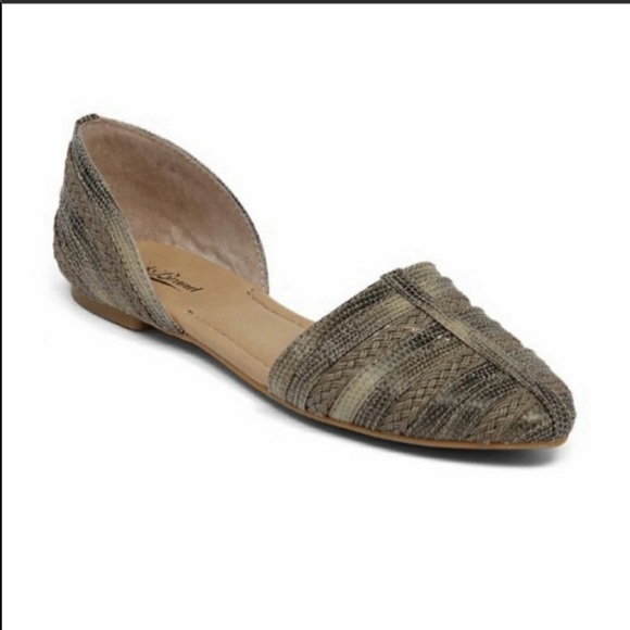 Lucky brand faux snakeskin pointed toe flats - Picture 1 of 8